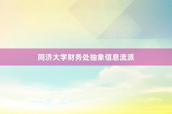 同济大学财务处抽象信息流派