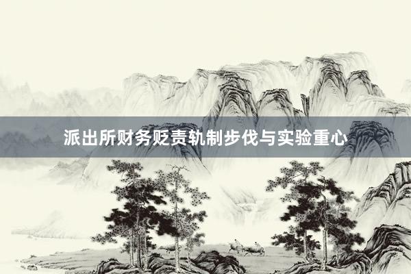 派出所财务贬责轨制步伐与实验重心